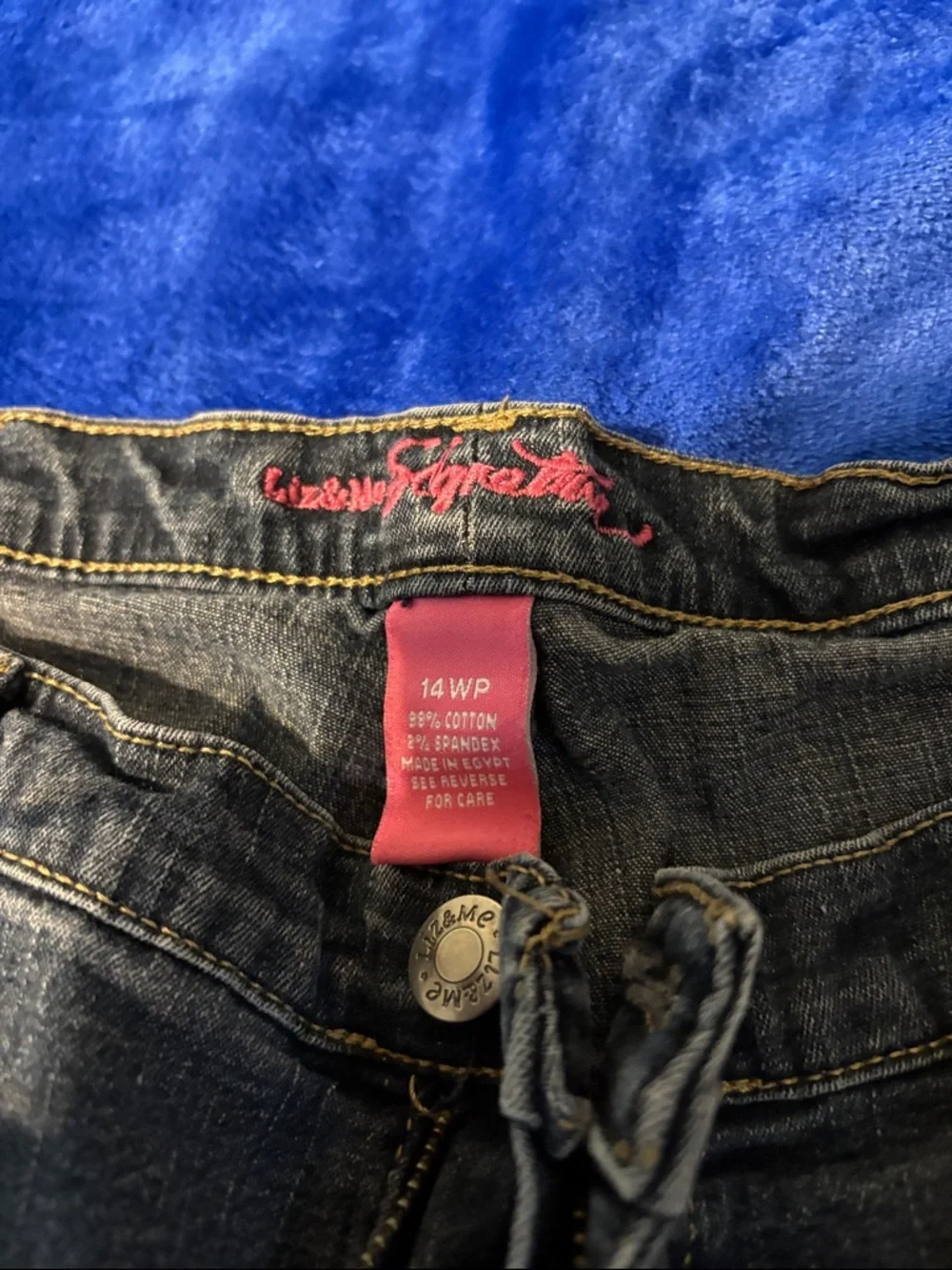 Liz and Me signature 14WP Black Washed Straight-Leg Jeans nice never worn. - Picture 2 of 5